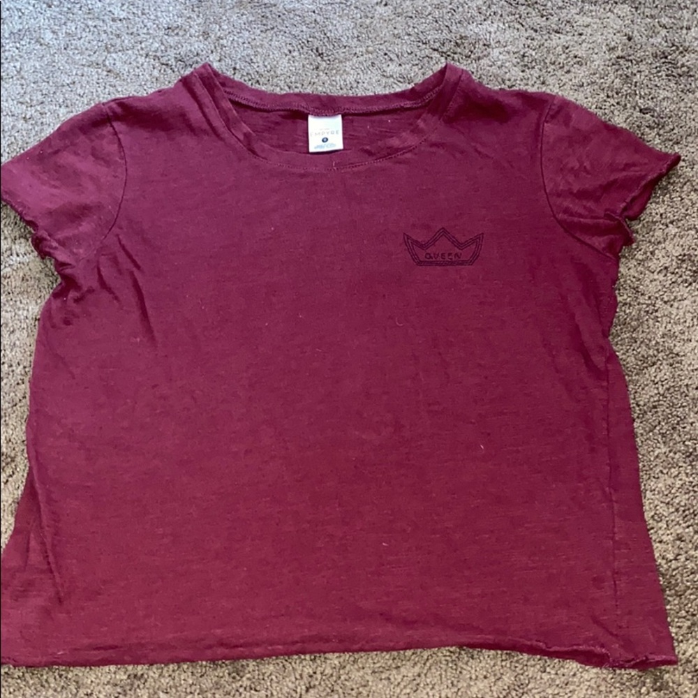 Maroon t-shirt
